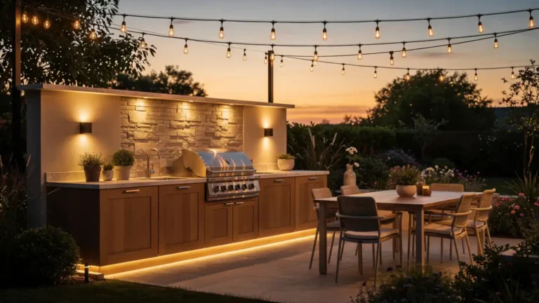 How to Light an Outdoor Patio Kitchen