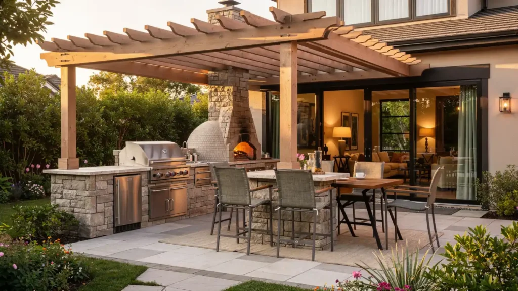 Outdoor Patio Kitchen vs Indoor Kitchen Extension 1