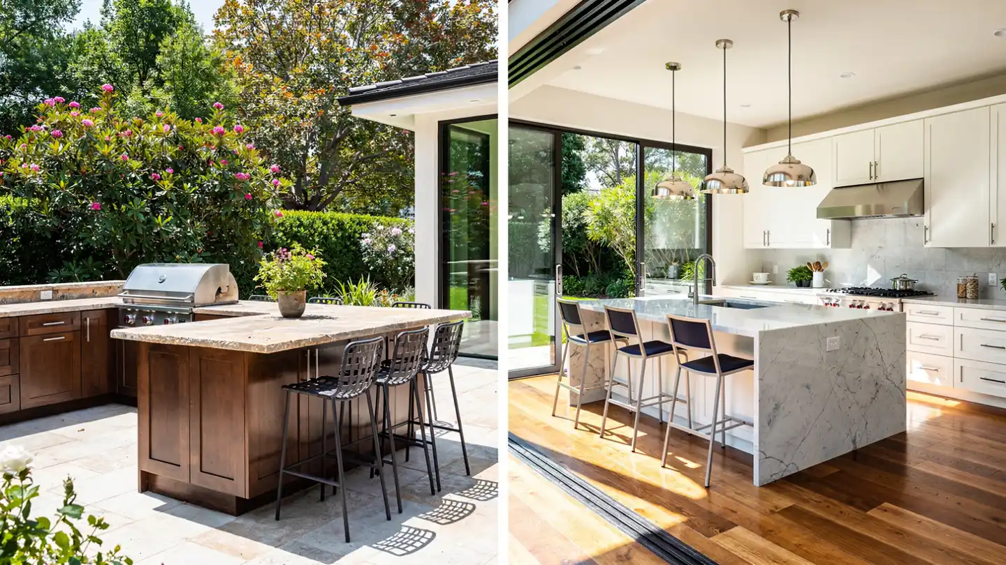 Outdoor Patio Kitchen vs Indoor Kitchen Extension