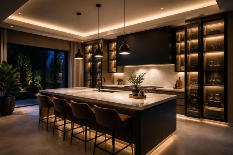 How to Light a Luxury Kitchen Interior