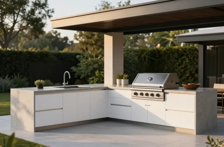 13 Modern Outdoor Patio Kitchen Ideas With Sleek Lines and Minimalist Vibes