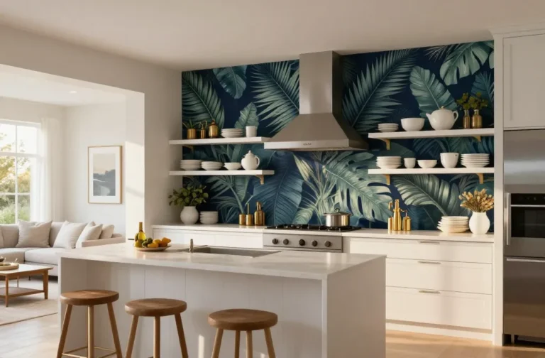 10 Kitchen Wallpaper Ideas for Open Concept Kitchens