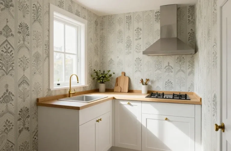 11 Kitchen Wallpaper Ideas for Small Kitchens